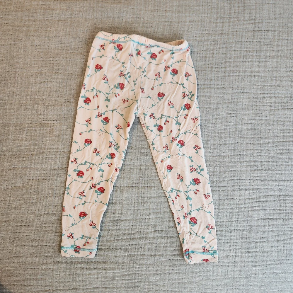 KICKEE Bamboo 2 Piece Set Kimono Floral Vines Short Sleeve pajamas 2t months
